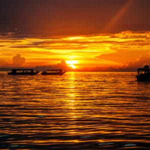 Beautiful Sunset on the Tonle Sap Lake