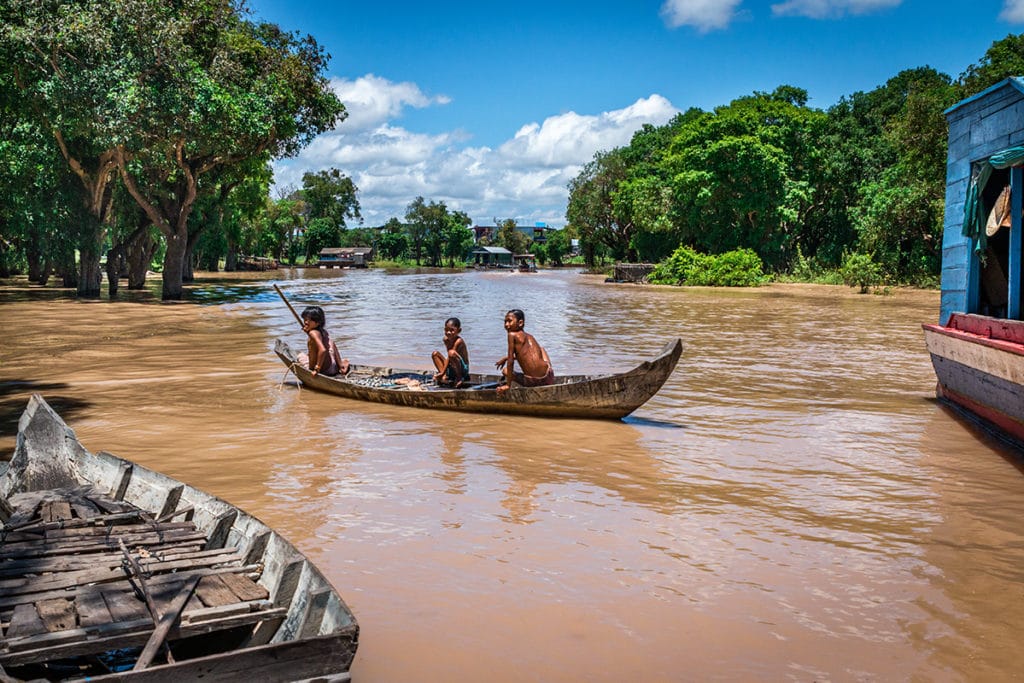 Children in Canoe