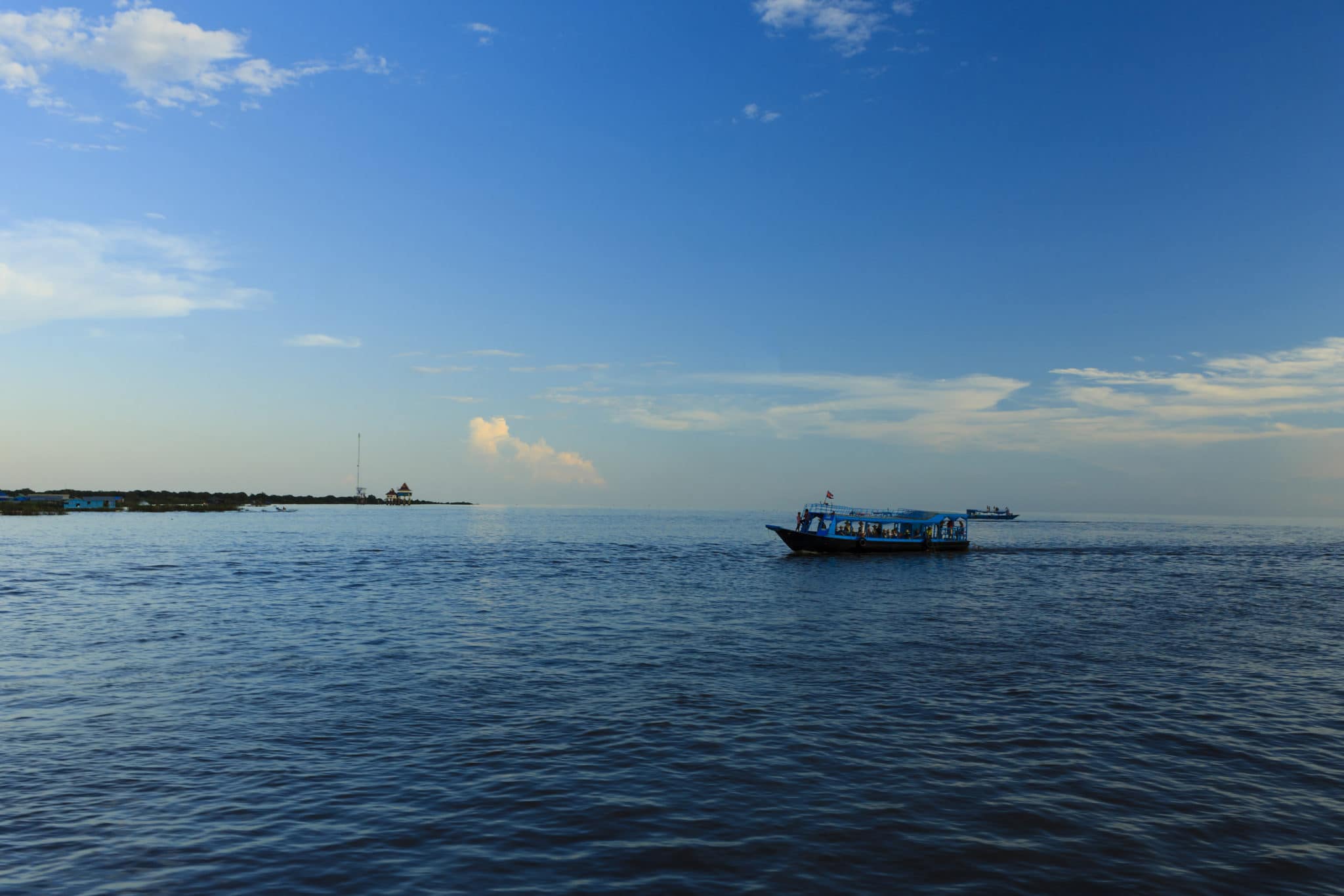 A Boat on the Tonle Sap Lake.